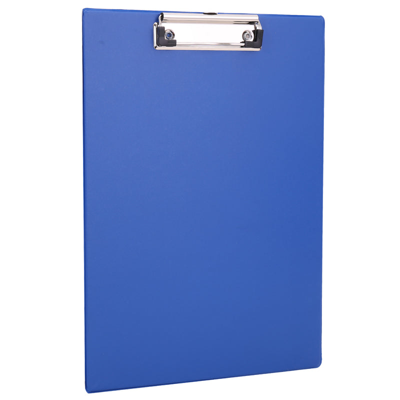 Clipboard Simplu Albastru marca Deli cu clemă metalică pentru fixarea documentelor