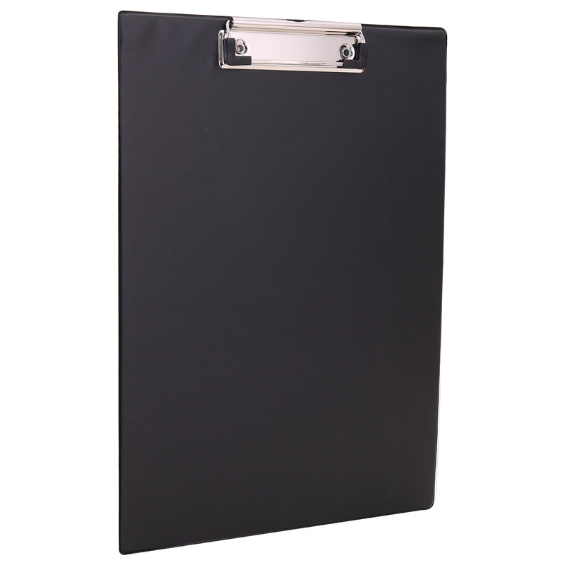 Clipboard Simplu Negru marca Deli cu clemă metalică pentru fixarea documentelor