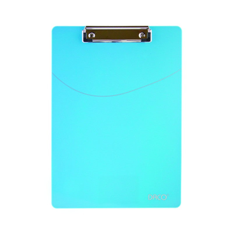Clipboard Simplu Plastic Albastru marca Daco cu clemă metalică pentru fixarea documentelor