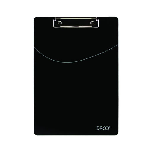 Clipboard Simplu Plastic Negru marca Daco cu clemă metalică pentru fixarea documentelor