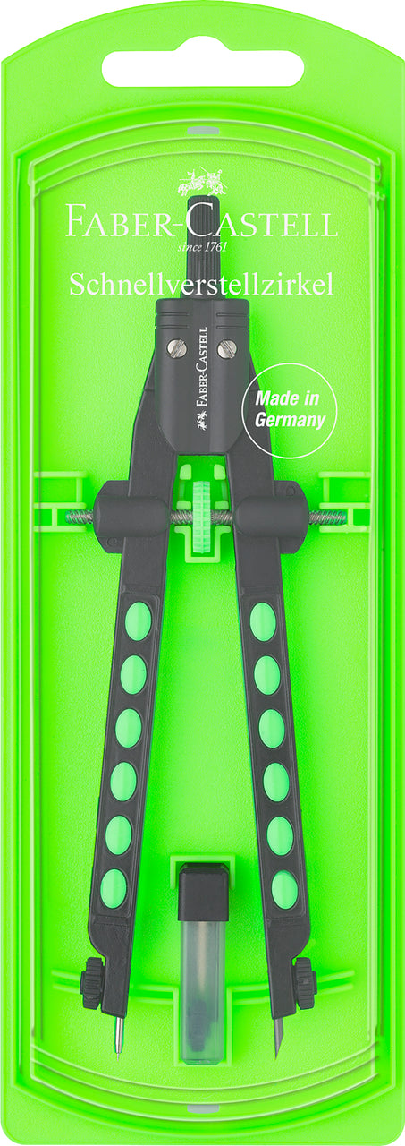 Compas Factory Neon cu Reglare Rapidă 2022 Faber-Castell