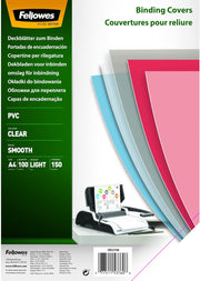 Coperți Plastic A4 150 microni Transparente 100 buc Fellowes