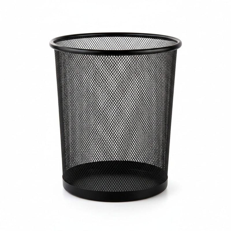 Coș birou Deli mesh mic 10L negru, plasă metalică