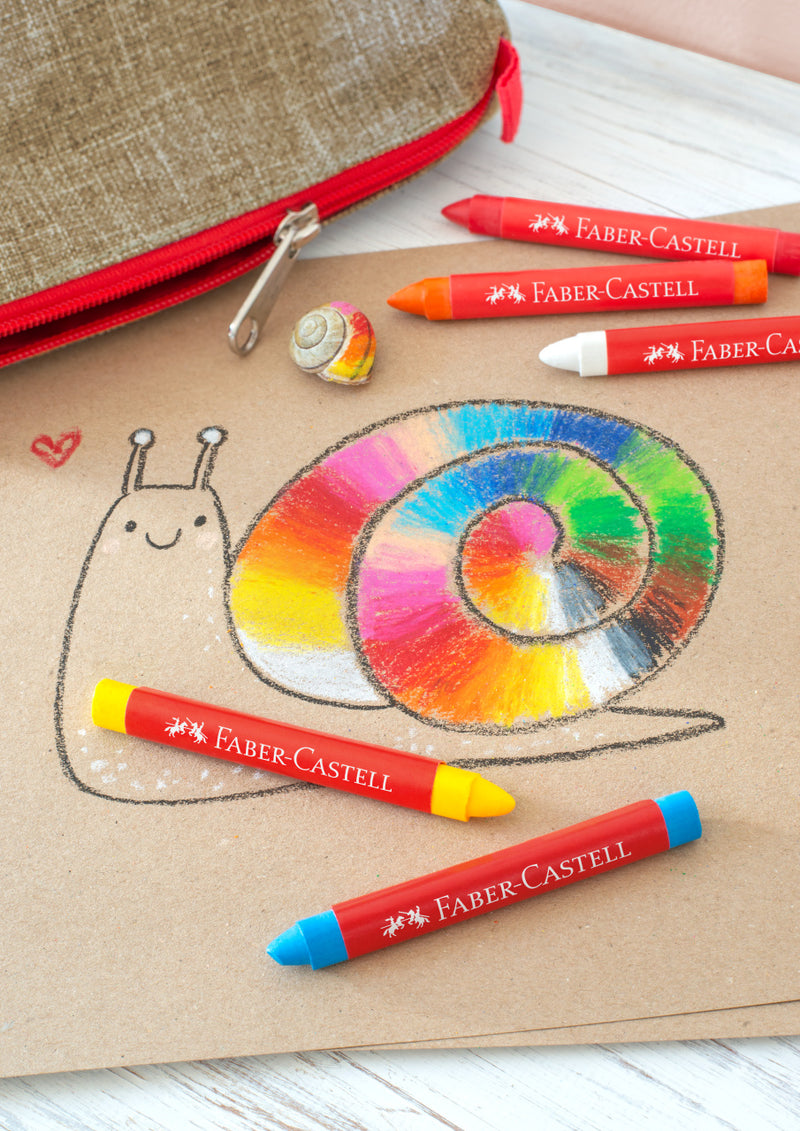 Creioane Cerate Triunghiulare 12 Culori Faber-Castell