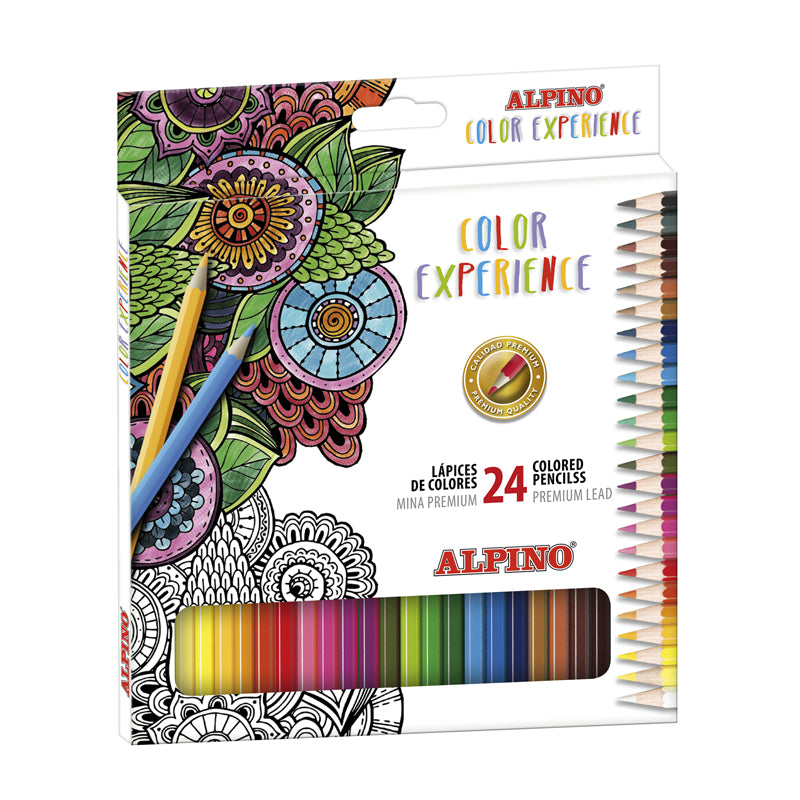 Creioane Colorate Color Experience Premium 24 Culori/Set Cutie Carton Alpino