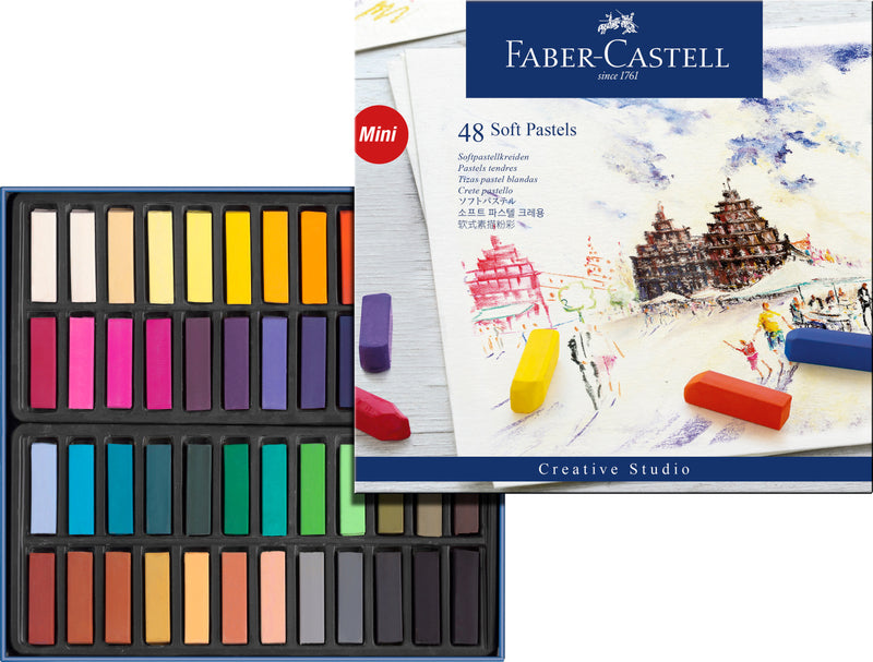 Set Creioane Pastel Soft Mini 48 Culori Faber-Castell