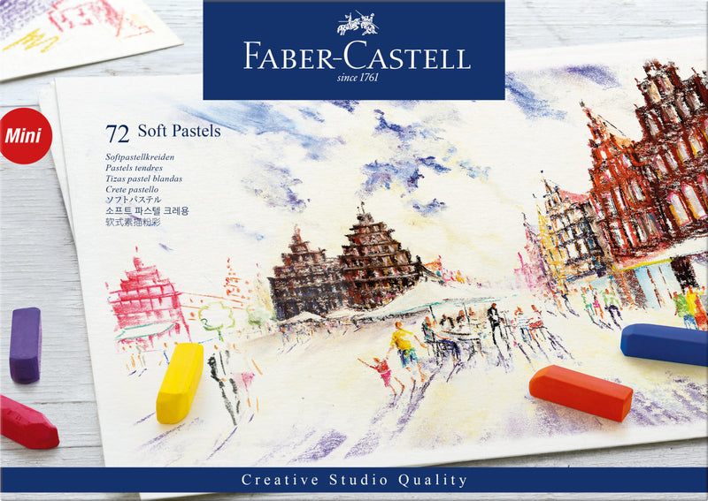 Set Creioane Pastel Soft Mini 72 Culori Faber-Castell