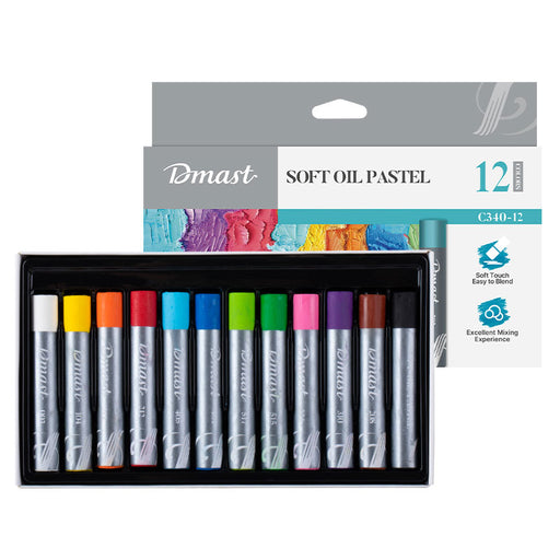 Set Creioane Ulei Pastel Profesionale 12 Culori DMast