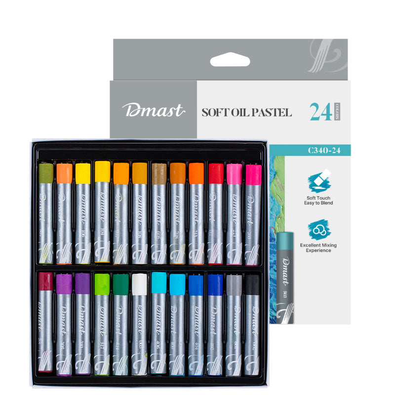 Set Creioane Ulei Pastel Profesionale 24 Culori DMast
