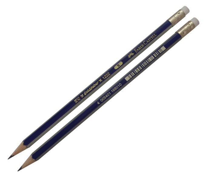 Creion Grafit Goldfaber 1221 B cu Gumă Faber-Castell