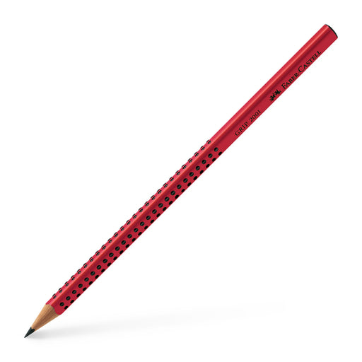 Creion Grafit Grip 2001 B Roșu fără Gumă Faber-Castell