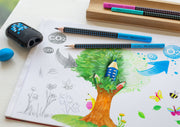 Creion Grafit Grip 2001 B Bicolor Negru-Bleu Faber-Castell