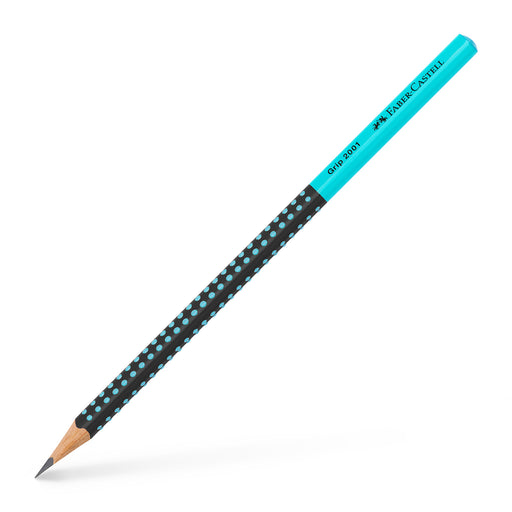 Creion Grafit Grip 2001 B Bicolor Negru-Turcoaz Faber-Castell