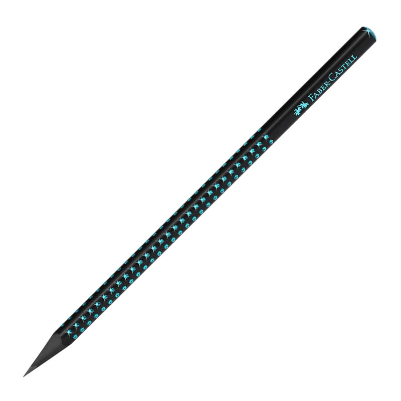 Creion Grafit Grip Sparkle B Midnight Ocean Faber-Castell