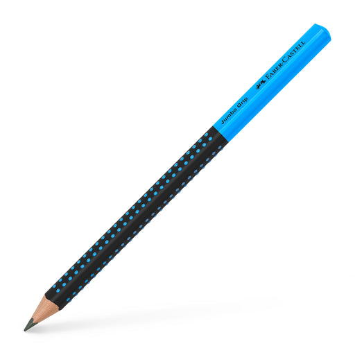 Creion Grafit Jumbo Grip B Bicolor Negru-Albastru Faber-Castell