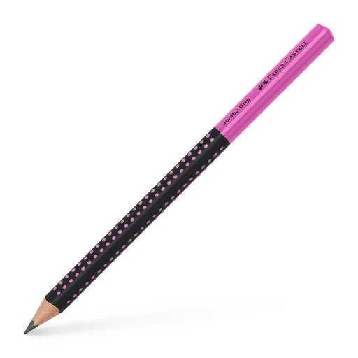 Creion Grafit Jumbo Grip B Bicolor Negru-Roz Faber-Castell