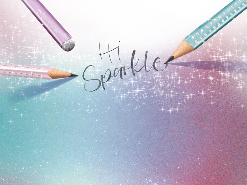 Creion Grafit Sparkle Jumbo B Violet Faber-Castell