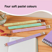 Creion Grafit HB cu Gumă Eco Evolution Pastel 12 Buc BIC
