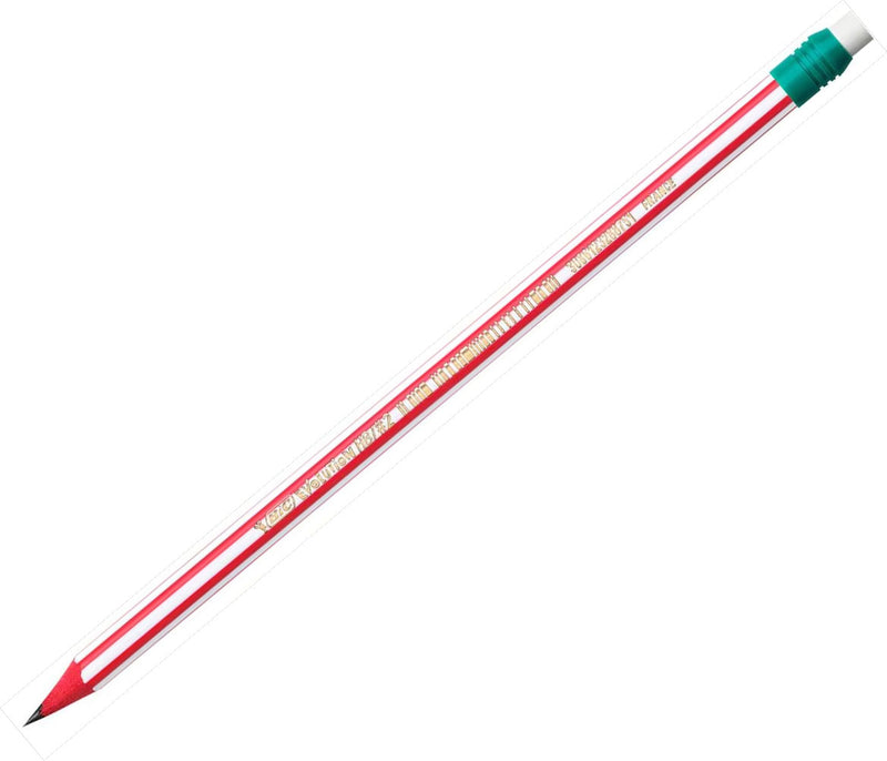 Creion Grafit HB cu Gumă Evolution Stripes 646 12 Buc BIC