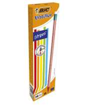 Creion Grafit HB cu Gumă Evolution Stripes 646 12 Buc BIC