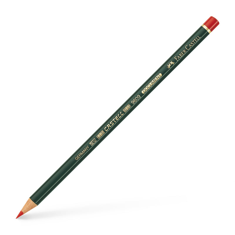 Creion Permanent Roșu Castell Document 9609 Faber-Castell