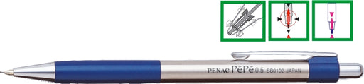 Creion Mecanic Metalic Pepe 0,5 mm Penac Argintiu/Bleumarin