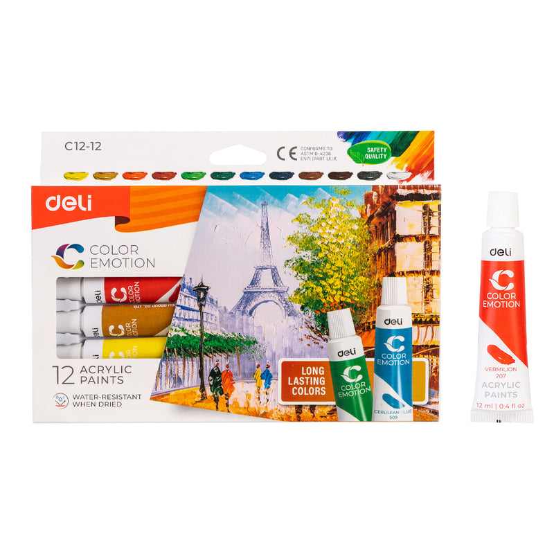 Culori Acrilice 12 Culori 12 ml Deli