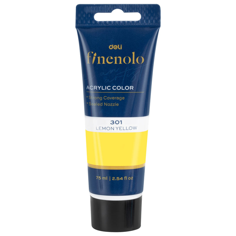 Culoare Acrilică Galben Lămâie 75 ml Deli