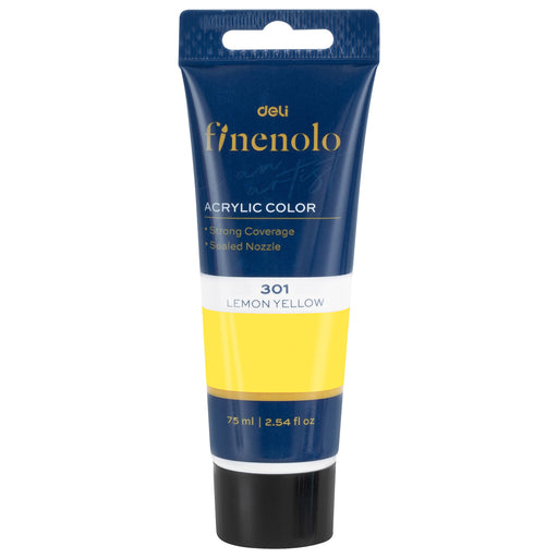 Culoare Acrilică Galben Lămâie 75 ml Deli