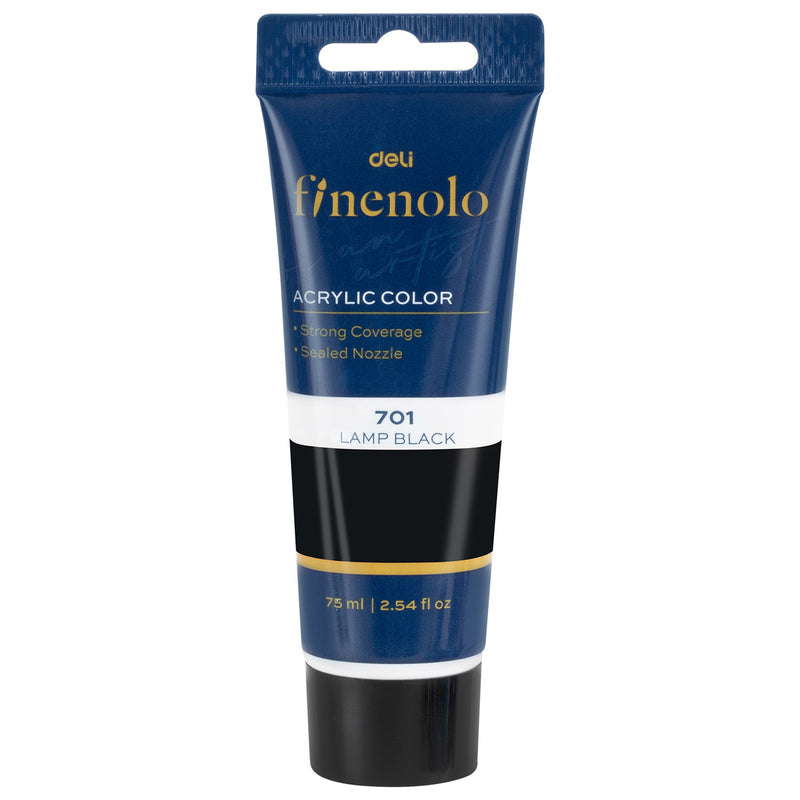 Culori Acrilice 75 ml Negru Deli