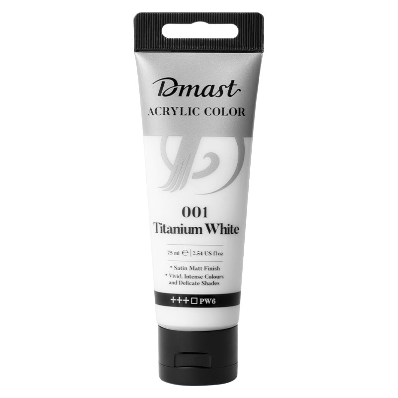 Culori Acrilice Profesionale 75 ml DMast Alb Titan 001