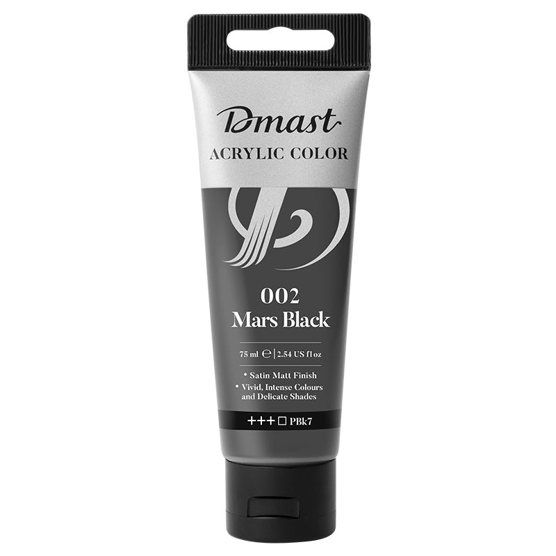 Culori Acrilice Profesionale 75 ml DMast Negru Marte 002
