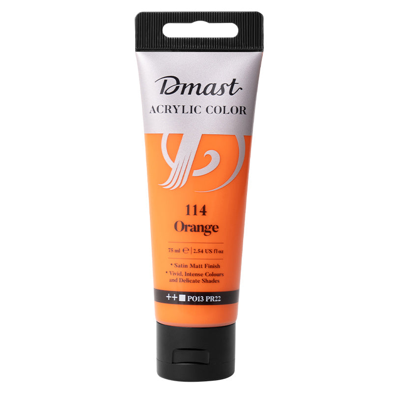 Culori Acrilice Profesionale 75 ml DMast Portocaliu 114