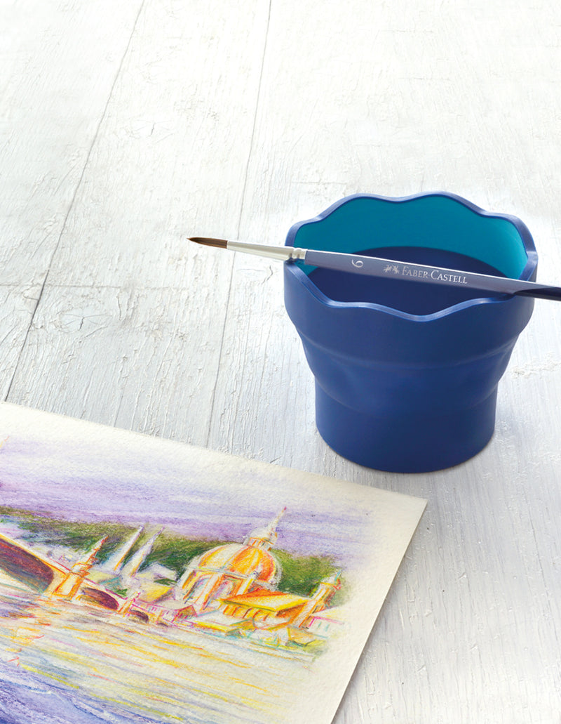 Cutie Apă Click-Go Albastră Faber-Castell