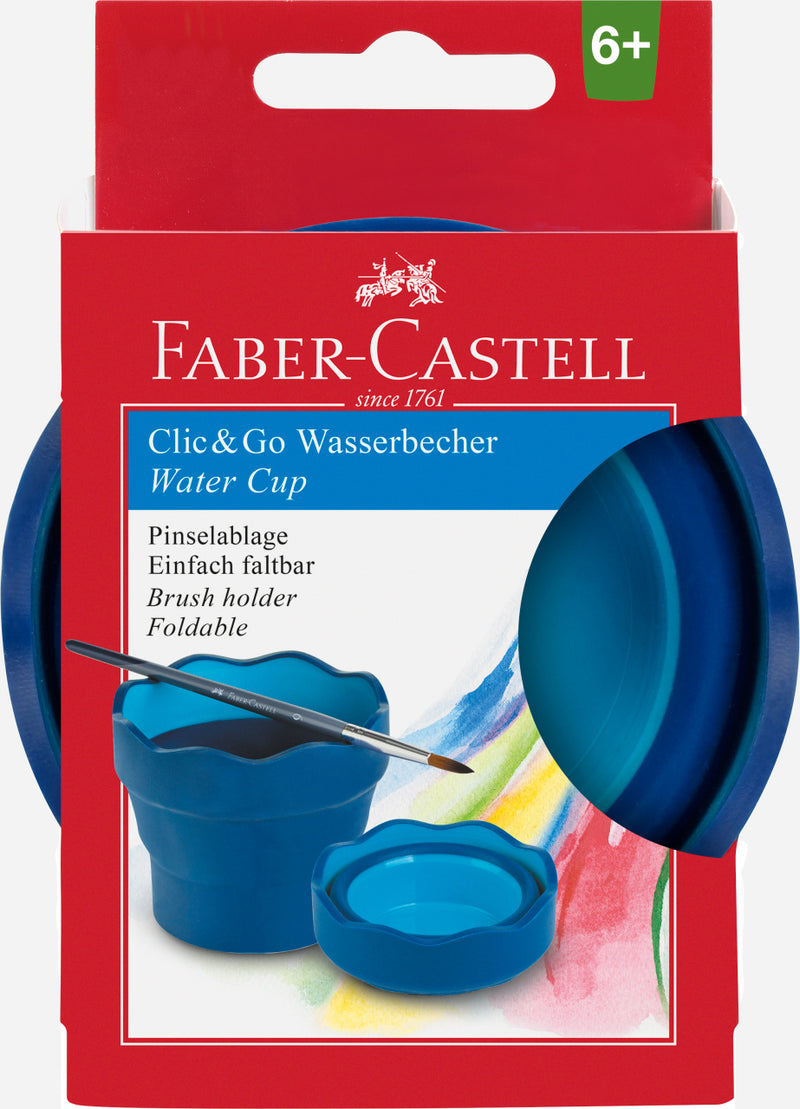 Cutie Apă Click-Go Albastră Faber-Castell
