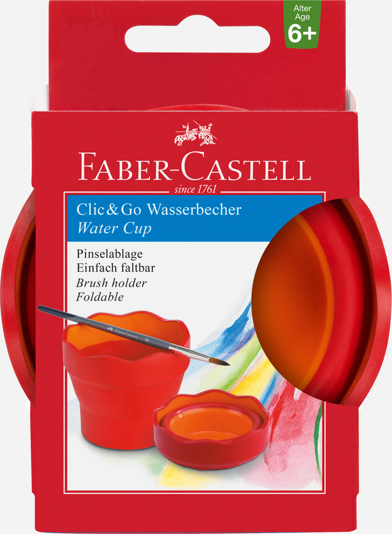 Cutie Apă Click-Go Roșie Faber-Castell