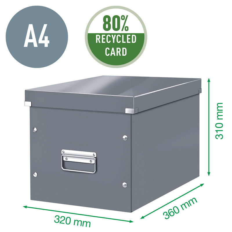Cutie Click&Store Mare Cub Roșie 320x310x360mm - Leitz