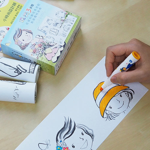 Cutie Creativă cu Role pentru Colorat Little Designer Primăvară 3 Buc/Set Stick'n