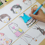 Cutie Creativă cu Role pentru Colorat Little Designer Vară 3 Buc/Set Stick'n
