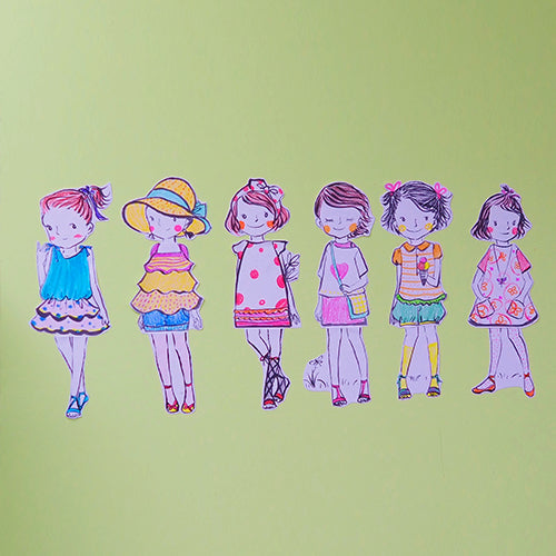 Cutie Creativă cu Role pentru Colorat Little Designer Vară 3 Buc/Set Stick'n