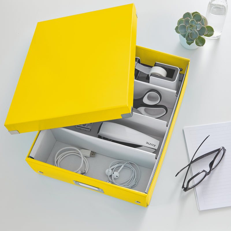 Cutie Organizer Medie Galbenă Click&Store 281x100x370mm - Leitz