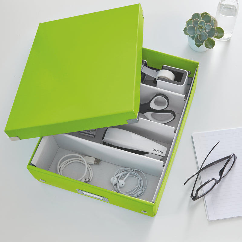 Cutie Organizer Medie Verde Click&Store 281x100x370mm - Leitz