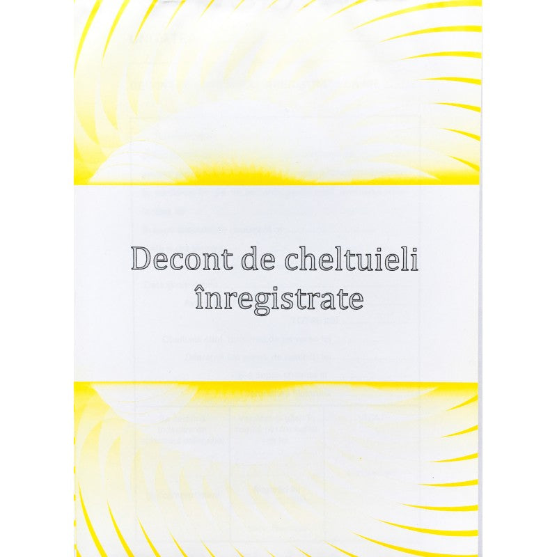 Decont de Cheltuieli Înregistrate A5 100 file Nebo