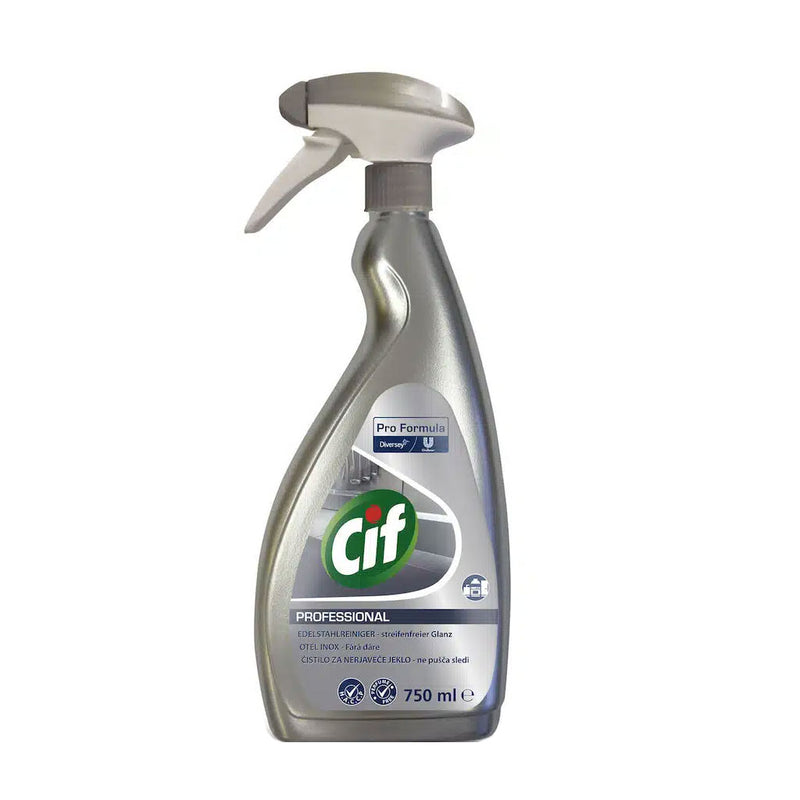 Detergent inox Cif Pro cu pulverizator 750 ml