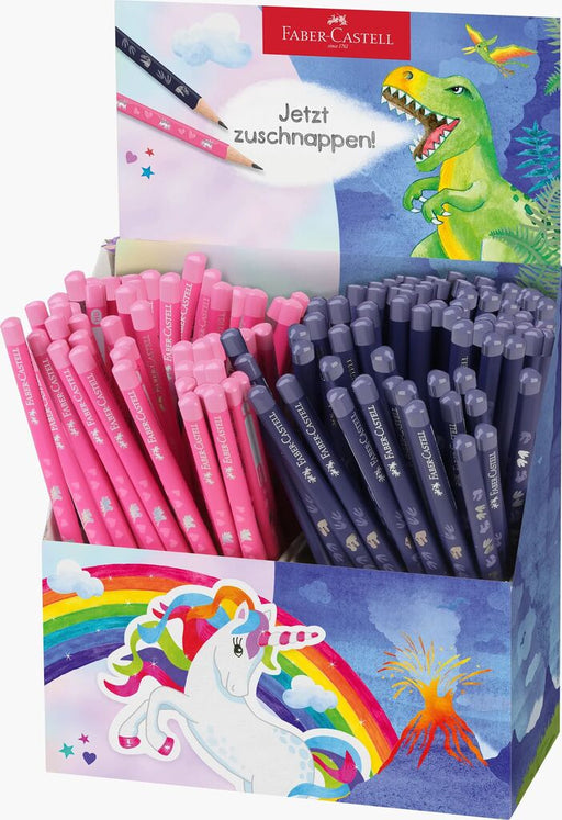 Display 144 Creioane Grafit HB Unicorni și Dinozauri Faber-Castell