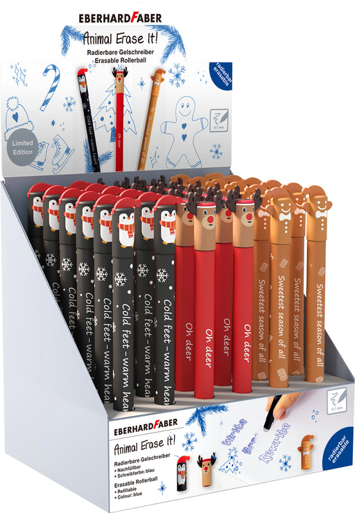 Display Eberhard Faber 36 Rollere Erasable 0,7 mm Winter Edition 2025 - imagine produs