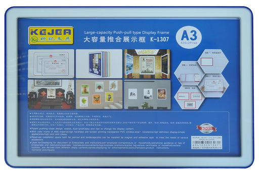 Display Nume din Plastic pentru Perete 420 x 210 mm Kejea Albastru