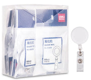 Dispozitiv cu Șnur Retractabil 80 cm Alb Set 12 Bucăți Deli