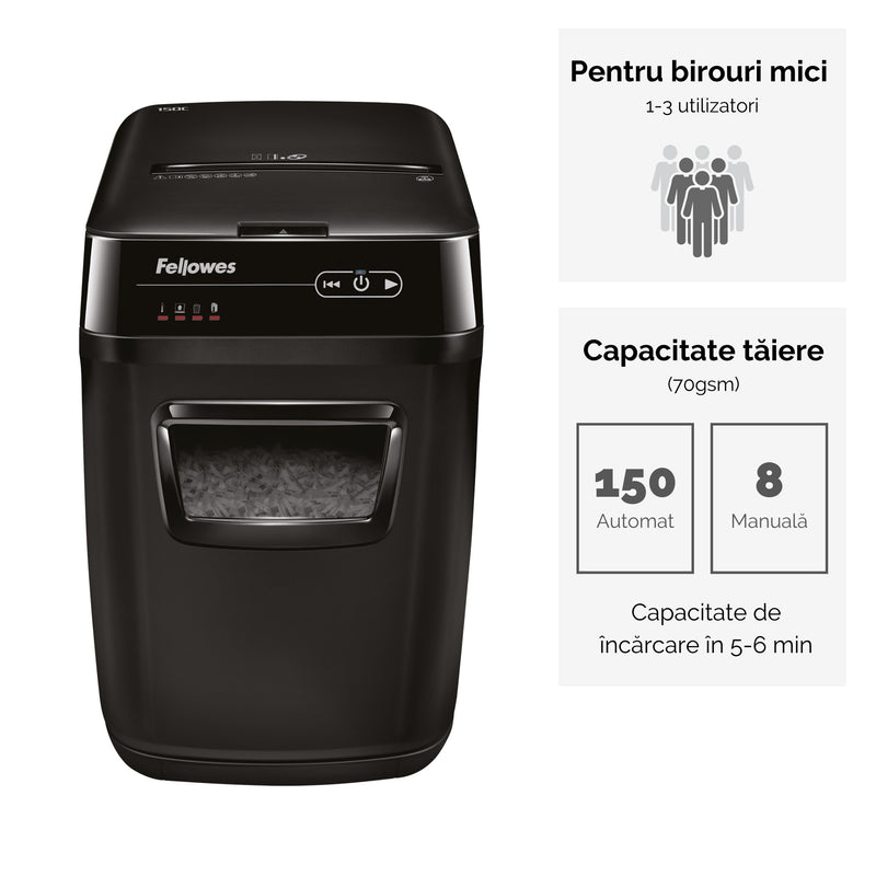 Distrugător Documente Automax 150C Cross-Cut Fellowes