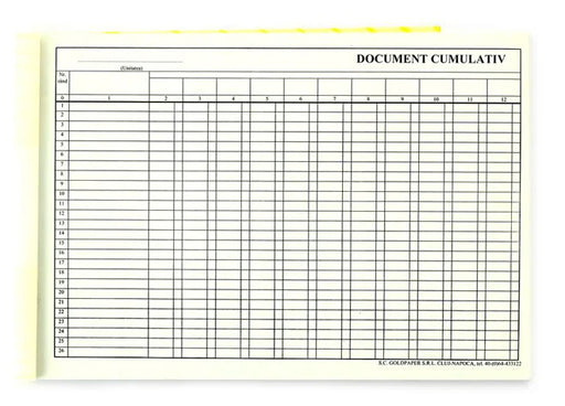 Document Cumulativ A4 Orizontal 100 file Calitate verificată